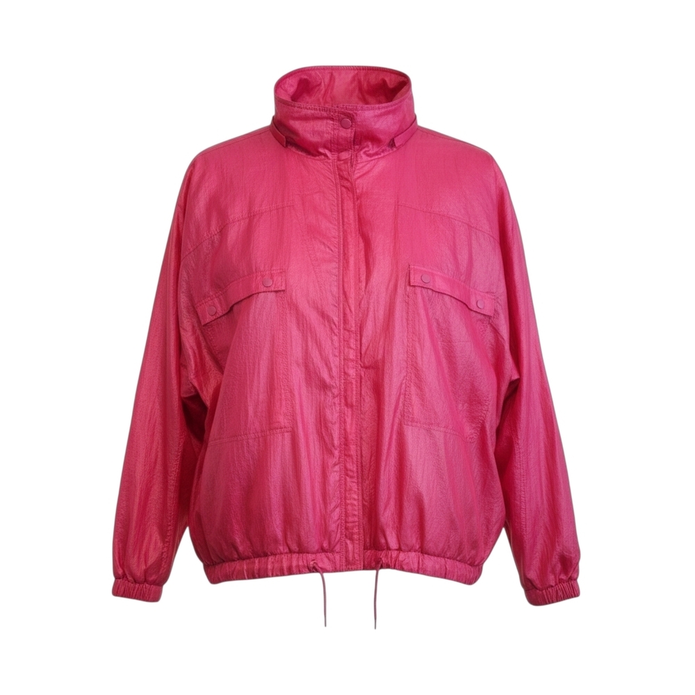 VTG ADIDAS Pink Jacket Windbreaker Sz S 80s HipHop Streetwear Mob Wife EUC